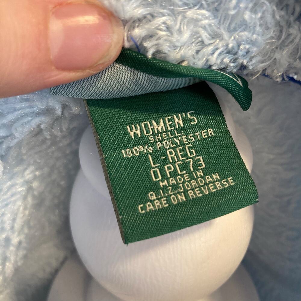 L.L.Bean Vintage Light Blue Fleece Jacket Women’s Size L Regular - Picture 13 of 16